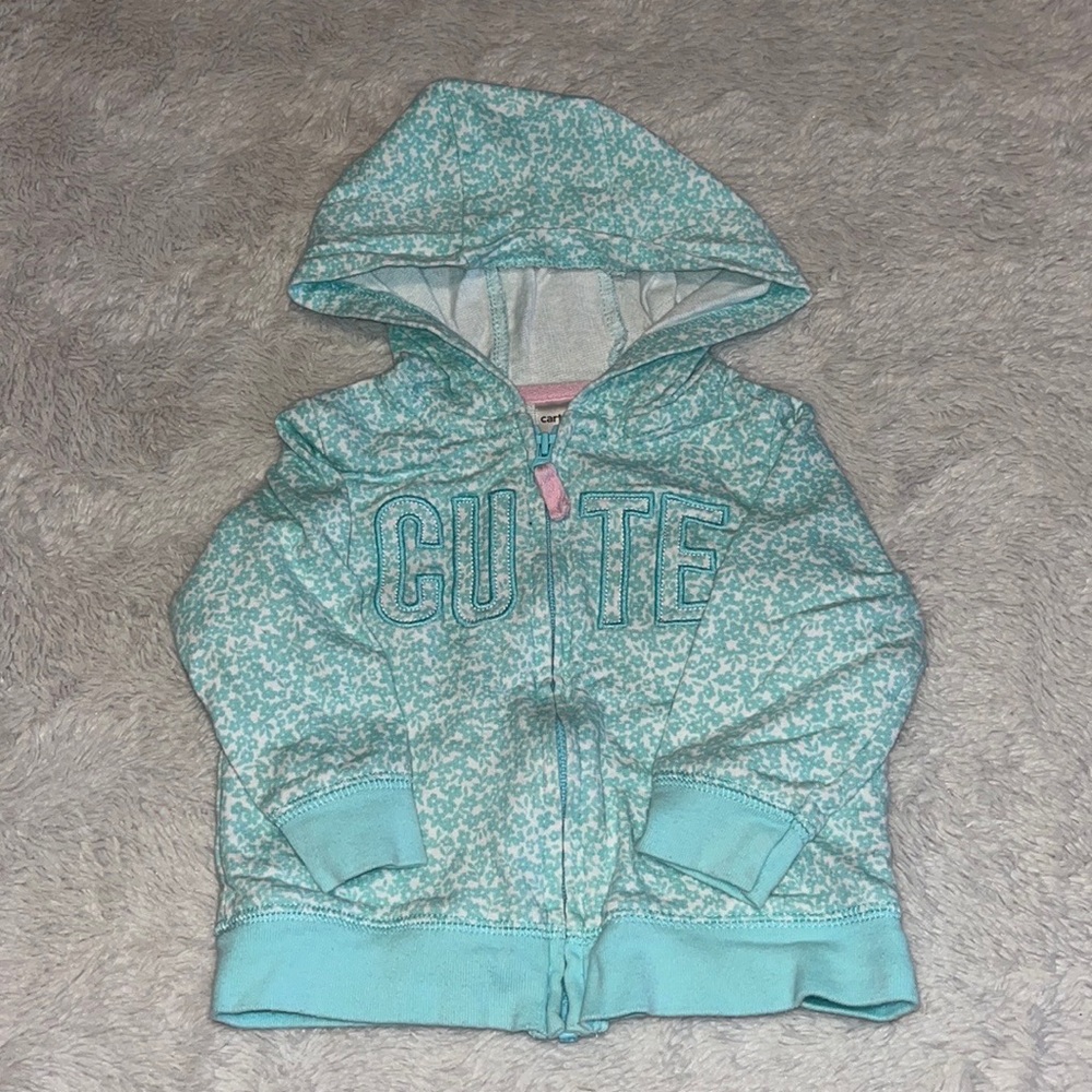 (3 for $10) carters 9 month baby girl sweater “cute”